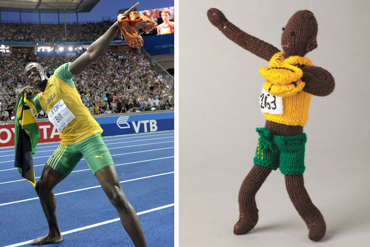 Knitted Olympians: Usain Bolt