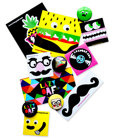 xmas stocking fillers: Sticker pack by Lazy Oaf
