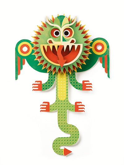 Xmas gifts: homes -20: Dragon wall art by Djeco