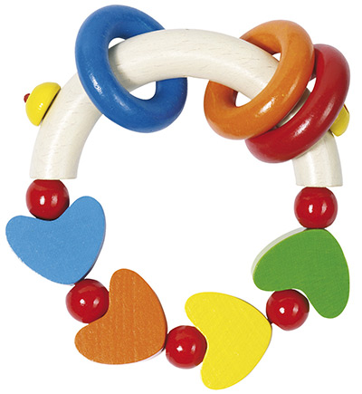 Xmas gifts: kids -20: Rainbow hearts touch ring and rattle