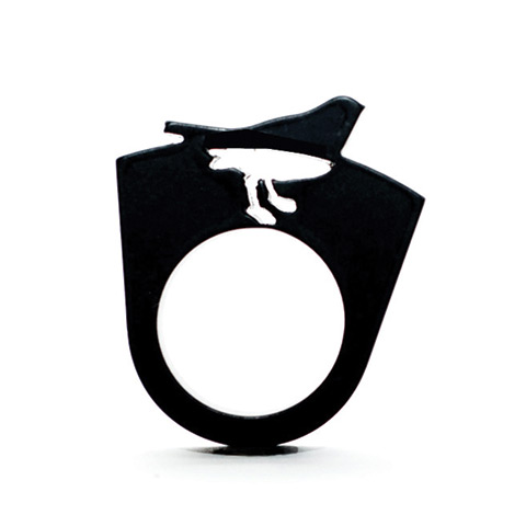 xmas-jewellery-under20: Perspex bird ring