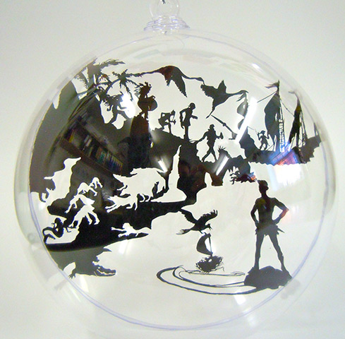 xmas decorations: Neverland glass bauble