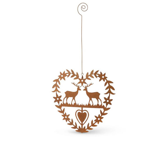 xmas decorations: Heart and reindeers decoration