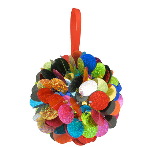 xmas decorations: Holographic sequin bauble