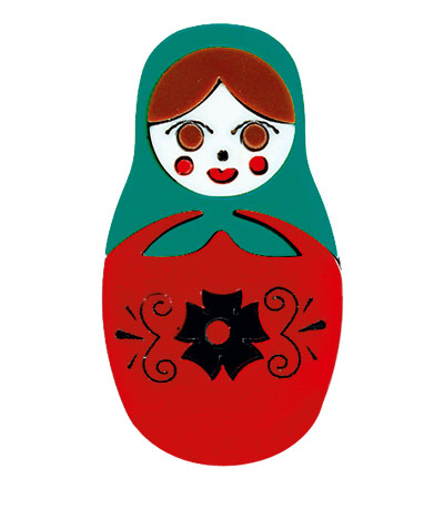 Stocking fillers: Russian-doll brooch