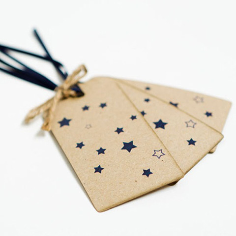 Best Christmas cards wrap: Recycled star gift tags