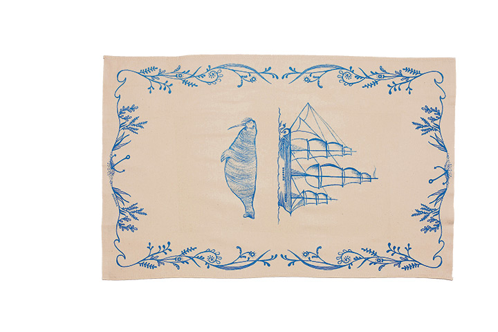 Homeware Christmas gifts: Walrus and ship tea towel