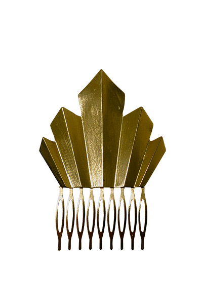 For her Christmas gifts: Gold hair comb