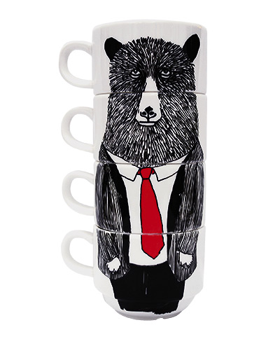 Wildcard Christmas gifts: Mr Bear stackable mugs