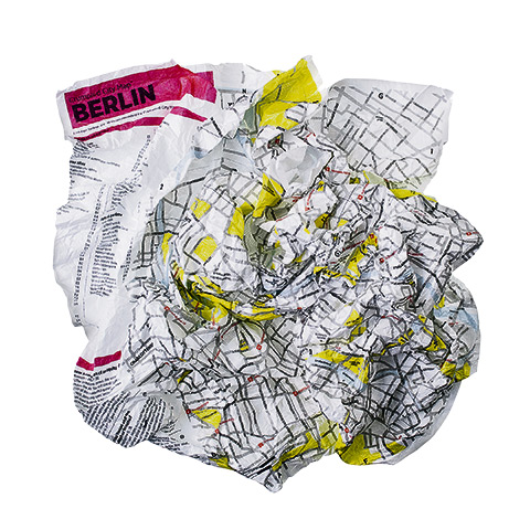Sport and Travel xmas: Crumpled city map