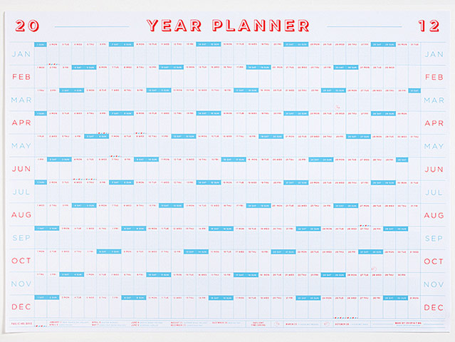 Calendars: Year planner