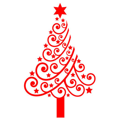 Christmas trees: Christmas tree wall sticker