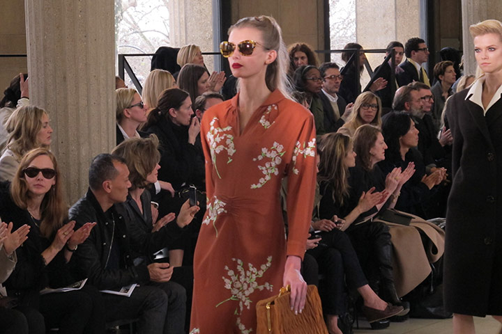 Paris top ten: A model wears Miu Miu