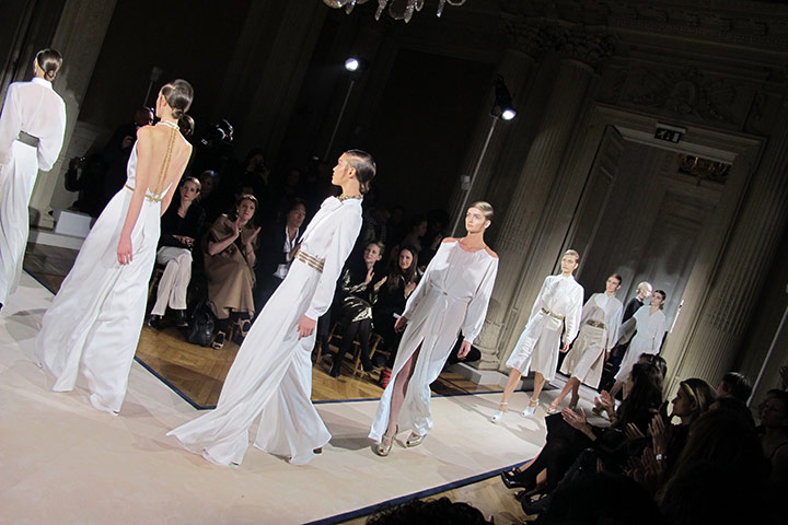 Paris top ten: Models during the YSL show