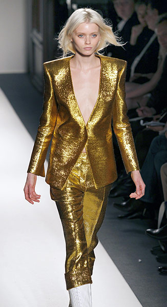 Paris FW Thursday shows: A model wears Balmain, Paris fashion week