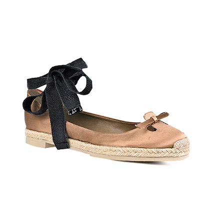 Espadrilles: Satin ballerina