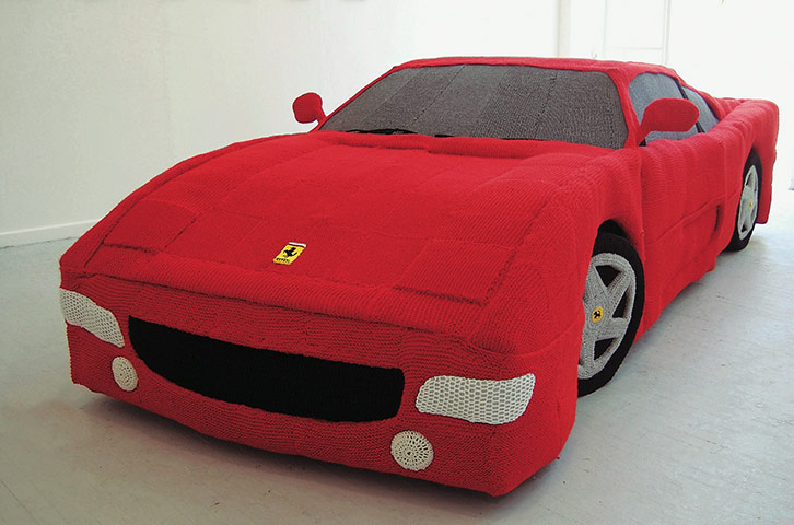 Astounding knits: Knitted Ferrari