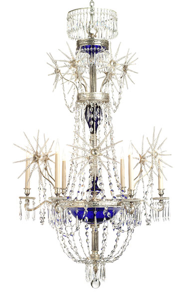 Chandeliers: Starburst £6400, Cox London, coxlondon.com