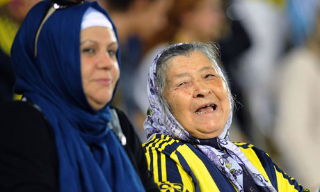 Female fans watching Fenerbahce v Manisapor