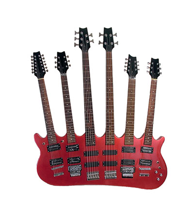 Power of Making gallery: Six-necked guitar by Gary Hutchins