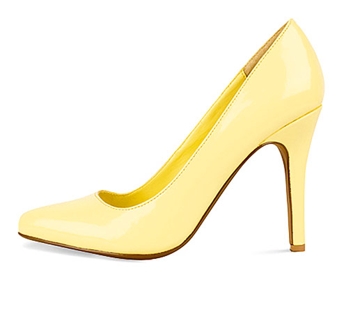 Pastel court shoes: Lemon