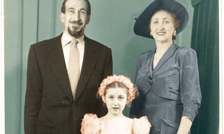 Michele Hanson with her mother and father