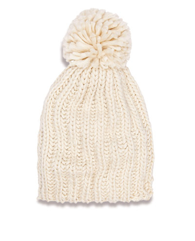 Bobble hats: Cream