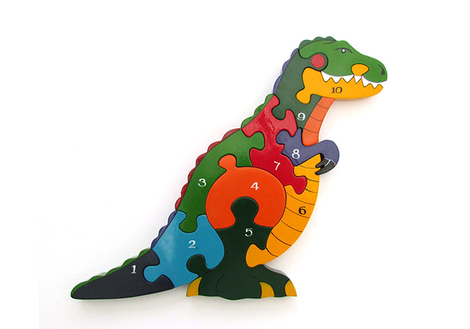 Dinosaur toys: T rex number puzzle