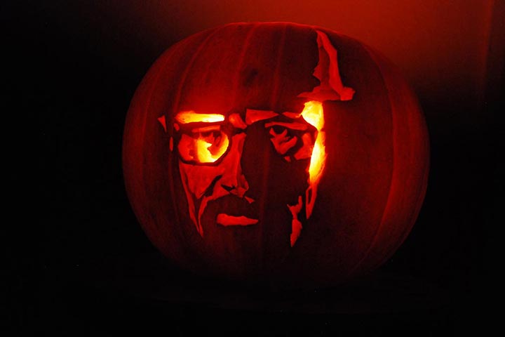 Readers' Halloween: Walter White pumpkin