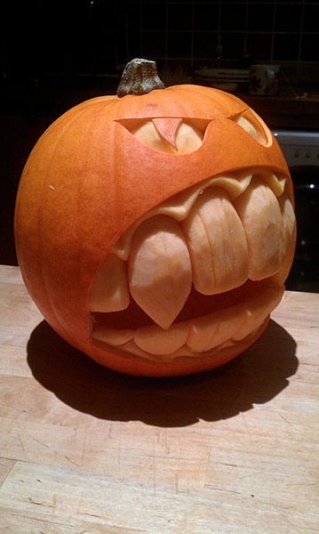 Readers' Halloween: Toothy pumpkin