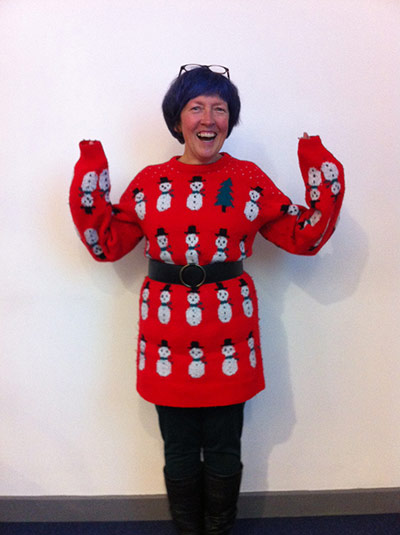 Christmas jumpers: Nicola Curtin