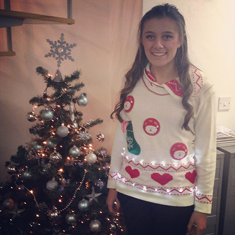 Christmas jumpers: Jessica Kirby