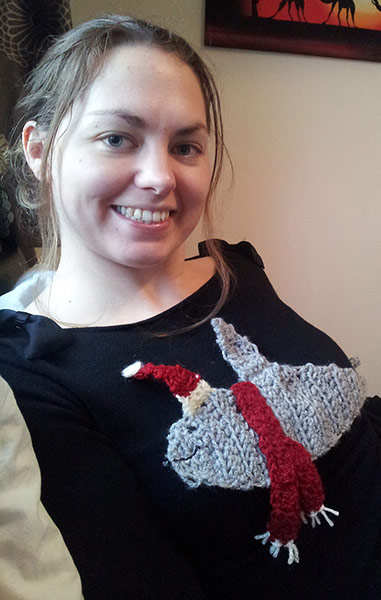 Christmas jumpers: Melissa Pritchard