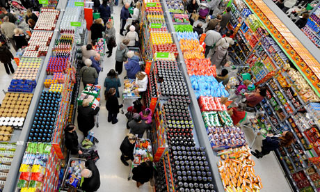 Customers at the supermarket