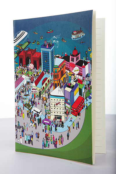 India meets china: Journal with picture of Colaba, Mumbai, £6, by The Play Clan