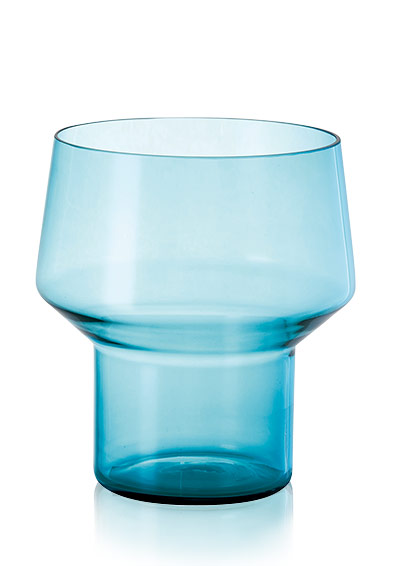Coloured glass: Format blue vase