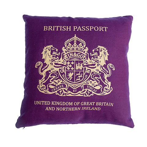 Jubilee tat: British passport cushion