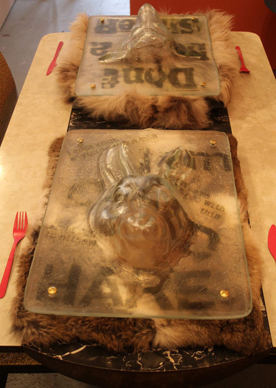 Art Haus project: Placemats in the dining room at the Arthaus