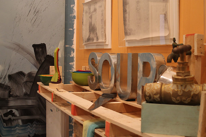 Art Haus project: Art by Janina Holloway in the Arthaus kitchen