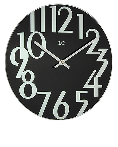 Wall clocks: Vegas black