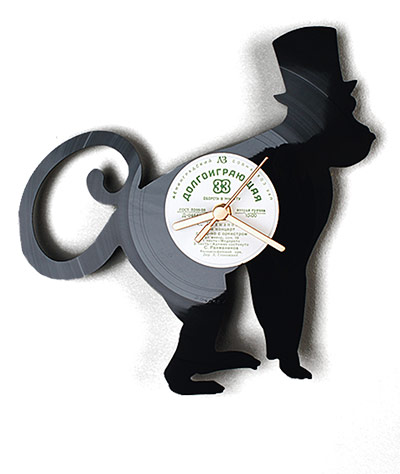 Wall clocks: Vinyl monkey