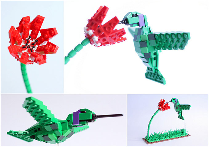 Lego birds: Hummingbird