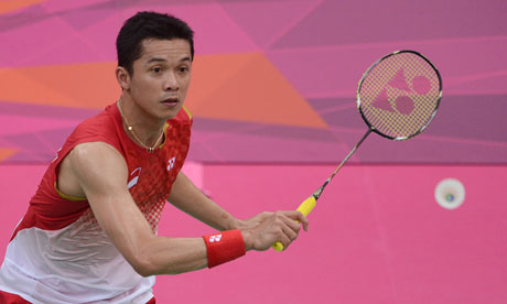 Top flight … Taufik Hidayat of Indonesia competes in the Olympic Games 2012.