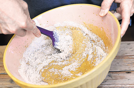 Spiced olive oil cake step four