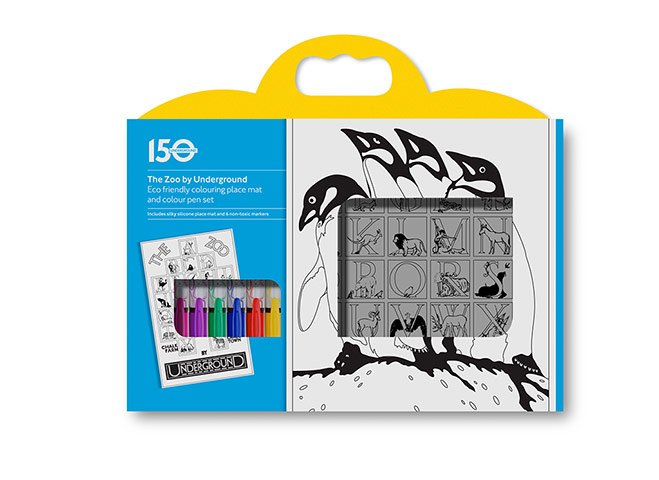 Tube anniversary products: Placemat colouring kit