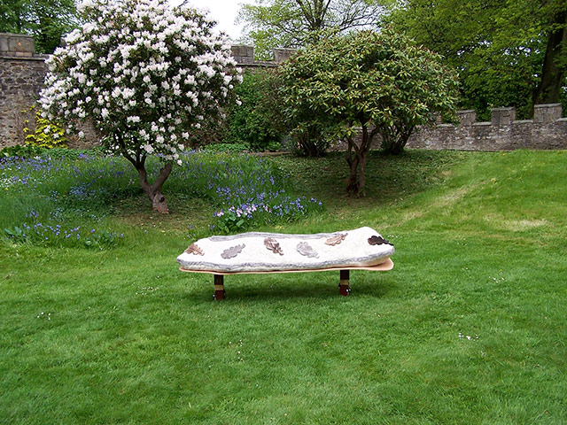 Wool Week gallery: Felt coffin by Ellie Langley