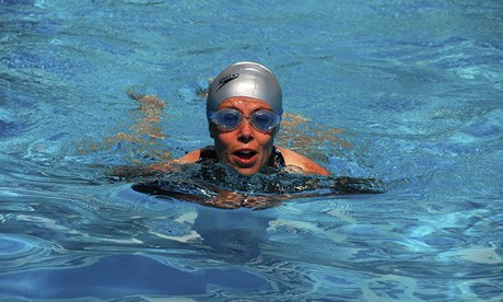 Untroubled water … swimming is a route to physical mindfulness.