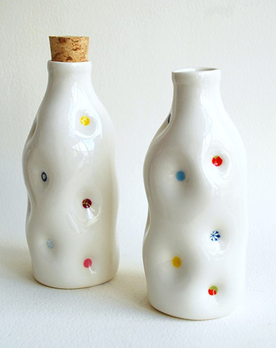 Simple things gallery: Porcelain milk bottles
