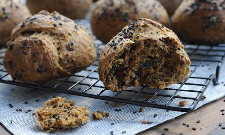 Black olive and sumac rolls