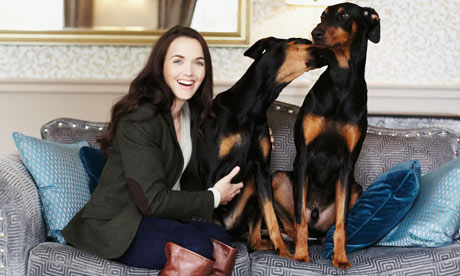 Victoria Pendleton and her canine running companions